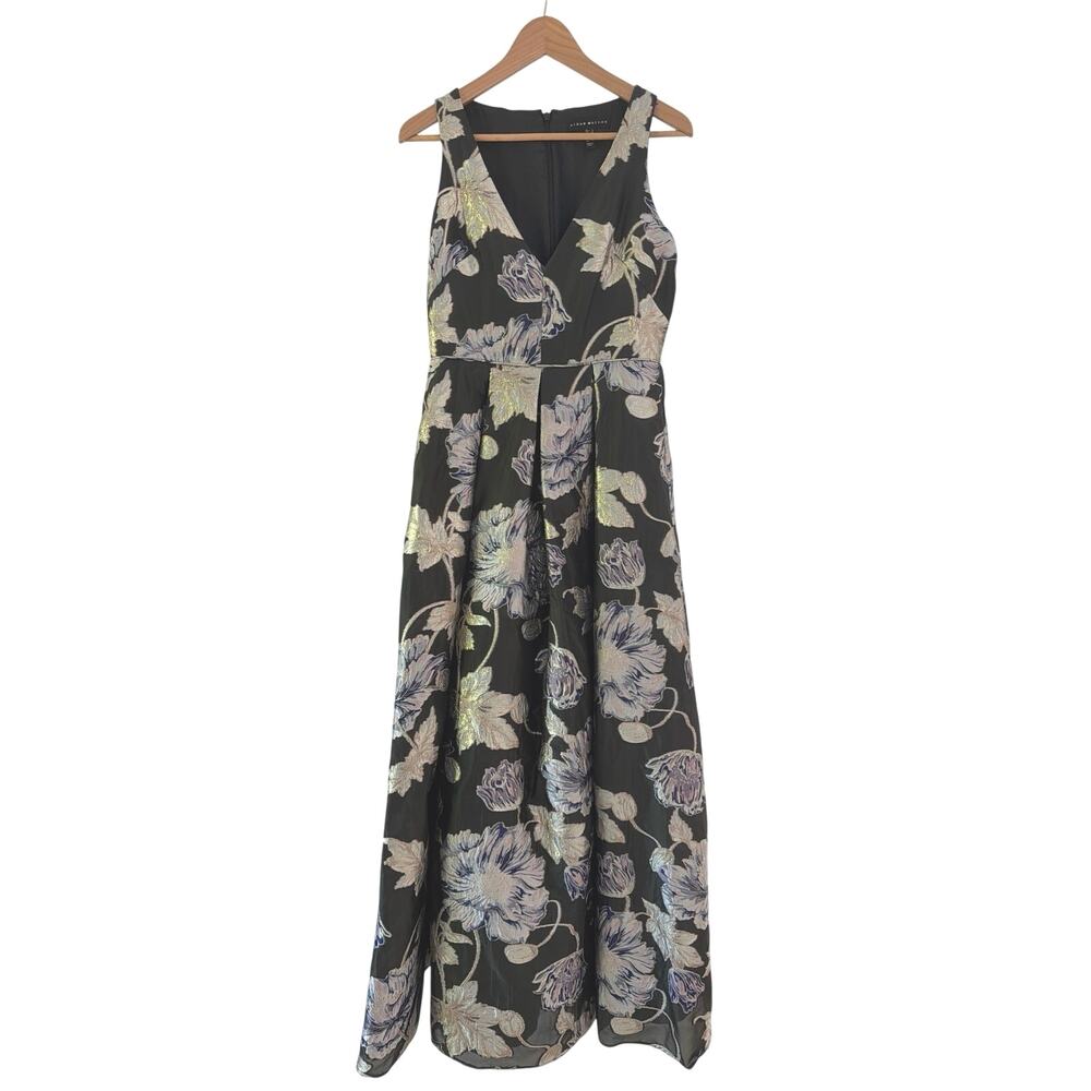 Aiden Mattox floral gown sz 8 wedding guest bonus pockets